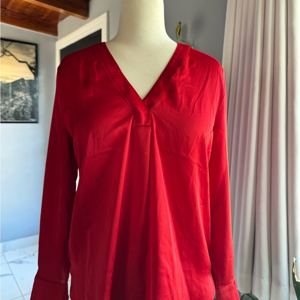 And Taylor XSP red blouse